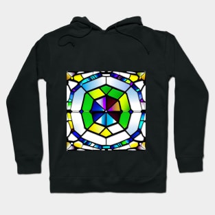 Green Yellow Flower Cathedral Style Art | by @remlorart Hoodie